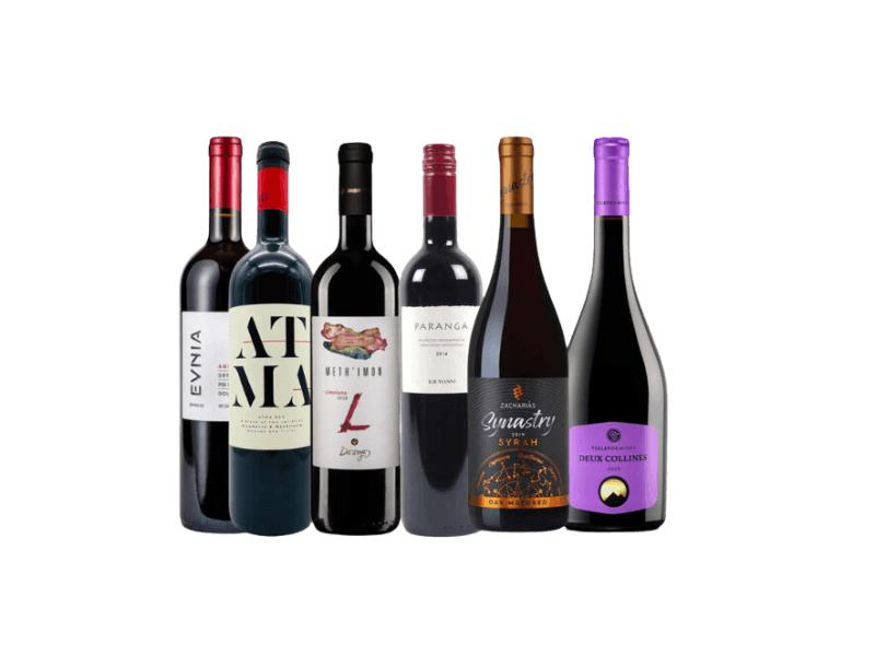 Griechische Weinpakete für eine Verkostung probieren